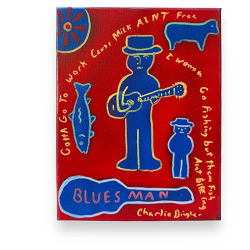 Charlie Dingler 9x12 Blues Man WP4813